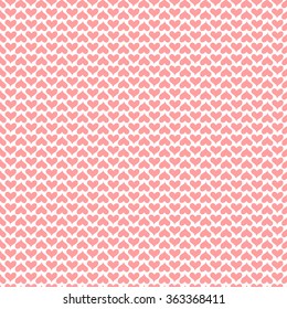 Vector pattern with pink hearts on white background. Seamless pattern can be used for wallpaper, pattern fills, web page background,surface textures.