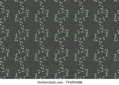 vector pattern of plant branches with berries. abstraction