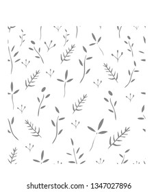 vector pattern of plants of different colors and types