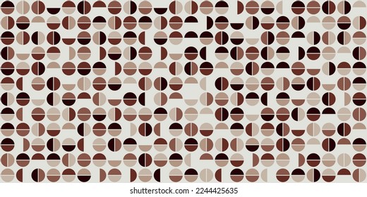Vector pattern for a print on a coffee theme. Stylish illustration and wallpaper design. Pattern and packaging, textiles and interior elements, seamless print. Coffee circles abstract pattern.