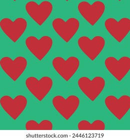 Vector pattern for prints and textiles. Colorful pattern of hearts.