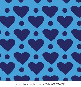 Vector pattern for prints and textiles. Colorful pattern of hearts.