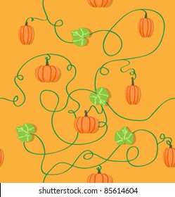 Vector pattern. Pumpkin plantation.