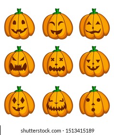 Vector pattern with pumpkins. Pattern for Halloween. Template for cards, paper, wallpaper, textile and other uses.