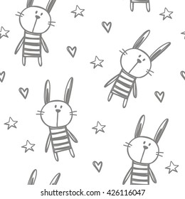 Vector Pattern With Rabbit