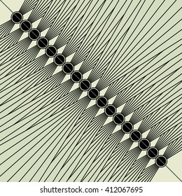 vector pattern rays style zenart on a green background. EPS 8