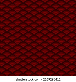 Vector Pattern Of Red Fish Scales. Suitable For Textile, Wallpaper, And Background.