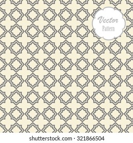 Vector pattern. Repeating geometric abstract flowers with cross