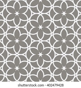 Vector pattern. Repeating geometric abstract flower 