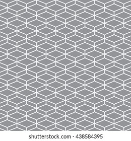 Vector pattern. Repeating geometric background with rhombus and nodes from hexagon