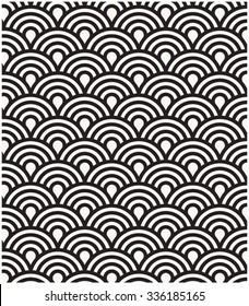 Vector pattern. Repeating geometric circles tiles