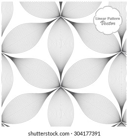 Vector pattern. Repeating geometric flowers