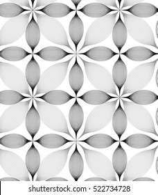 Vector pattern. Repeating geometric flowers