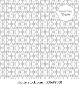 Vector pattern. Repeating geometric hexagon and circle shape