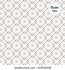 Vector pattern, repeating geometric linear square diamond shape