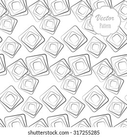 Vector pattern, repeating geometric round corner diamond shapes