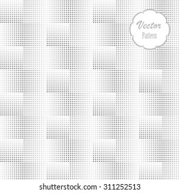 Vector pattern. Repeating geometric tiles with filled with dotted circle. Small circles 