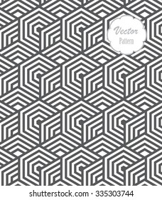 Vector pattern. Repeating geometric tiles with hexagonal shapes