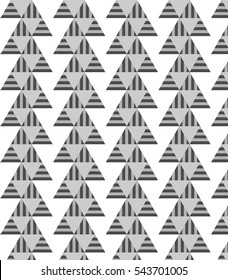 Vector pattern. Repeating geometric tiles with striped triangles