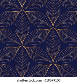 vector pattern, repeating grunge line of abstract flower or leaves. pattern is on swatches panel