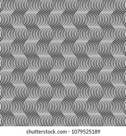 Vector pattern, repeating linear with abstract wavy line. pattern is on swatches panel