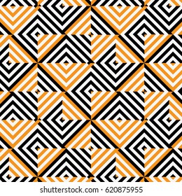 Vector pattern, repeating stripe square diamond shape in two color. pattern is on swatches panel