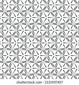 Vector pattern, repeating threes pointed rod on hexagon shape. Pattern is clean for fabric, wallpaper, printing. Pattern is on swatches panel