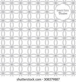 Vector pattern. Retro stylish texture. Repeating geometric background with  linear circle