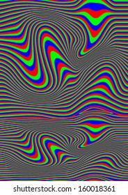 Vector pattern of RGB TV distortion