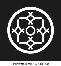 Vector pattern of rhombuses and circles