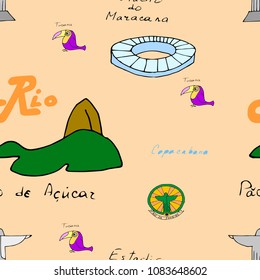 Vector pattern of Rio de Janeiro