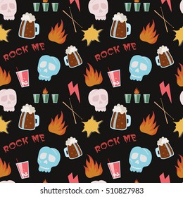 vector pattern rock party