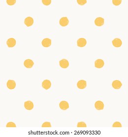 Vector pattern with round hand drawn dots stroke, brush, paint, background
