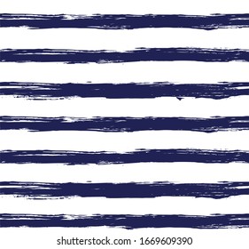 Vector pattern of sailor shirt in blue and white colors. Seammless picture of stripes.