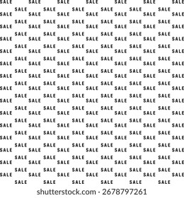 Patrón de Vector con letras SALE sobre fondo transparente.  Fondo de compras.