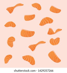 vector pattern salmon sashimi set