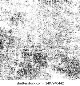 Image vectorielle motif d'égratignures, écaillage. Grunge noir blanc