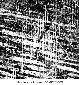 Vector pattern of scratches, chipping. Grunge black white