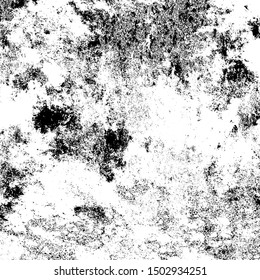 Vector pattern of scratches, chipping. Grunge black white