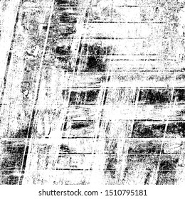 Vector pattern of scratches, chipping. Grunge black white