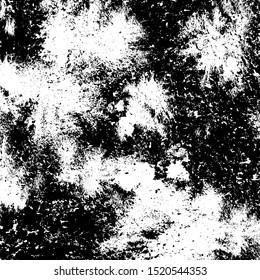 Vector pattern of scratches, chipping. Grunge black white