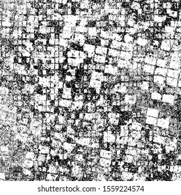 Vector pattern of scratches, chipping. Grunge black white