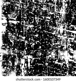 Vector pattern of scratches, chipping. Grunge black white
