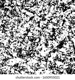 Patrón vectorial de arañazos, chispas. Blanco negro grueso