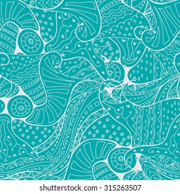 Vector pattern. Seamless abstract  jellyfish spiral pattern. Seamless pattern can be used for wallpaper, web background,design, seamless floral background, textile.