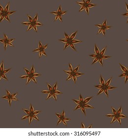 Vector pattern. Seamless anise pattern. Seamless pattern can be used for wallpaper, web background,design, seamless background.
