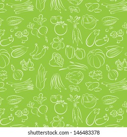 vector pattern of seamless background with vegetables