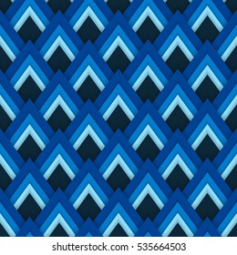 Vector pattern seamless pattern with blue rhombuses