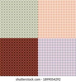 Vector pattern. Seamless pattern. burgundy, green, purple, yellow, checkered table cloth,