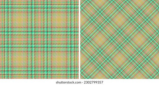 Vector pattern seamless. Check background textile. Fabric plaid tartan texture in set.
